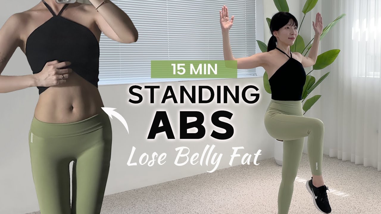 15 MIN STANDING ABS WORKOUT – Slim Your Waist & Flatten Your Belly