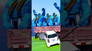 SpiderMan vs Blue Hulk Epic Crash Test 💥 GTA 5 Ragdoll Physics#spiderman #gta5 #ragdoll