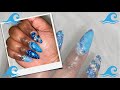 Ocean Nails | Using 2 in 1 Acrylics from Risen Legacy