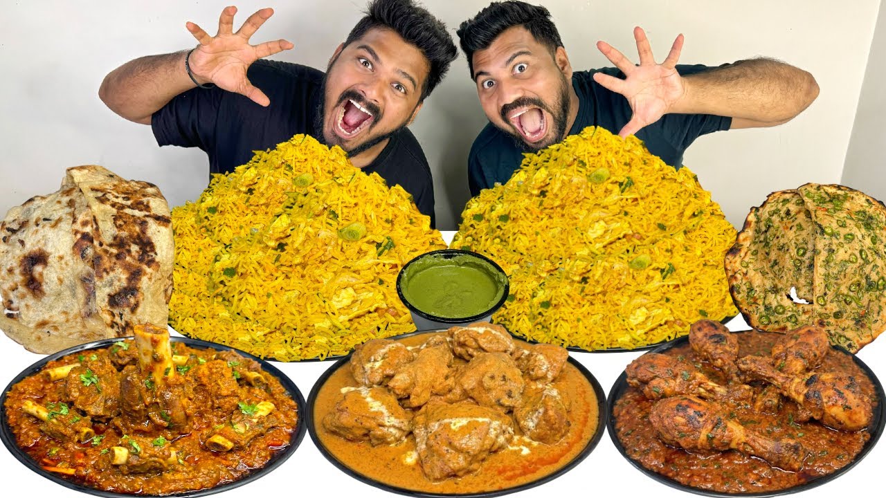 SPICY MUTTON RARA, CHICKEN CHANGEZI, BUTTER CHICKEN, SINGAPORE RICE, CHILLI PARATHA MUKBANG😍🔥