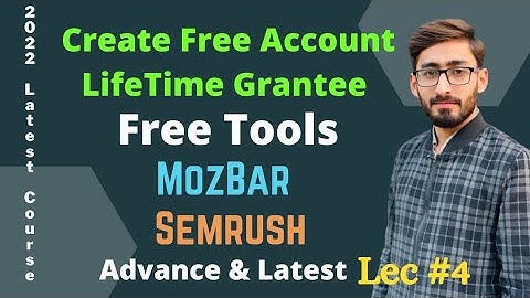 What is Mozbar & Semrush | Create Free Accounts On Mozbar & Semrush | Lec #4 | Learn With Zilli
