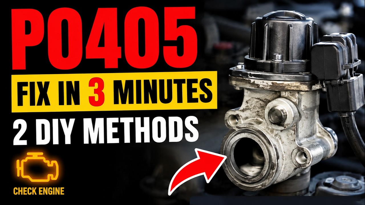 P040500 P0405 Code Fix FAST! EGR Sensor Low Voltage Easy DIY Repair - YouTube