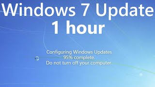 Windows 7 Update Screen REAL COUNT 1 hour 4K Resolution