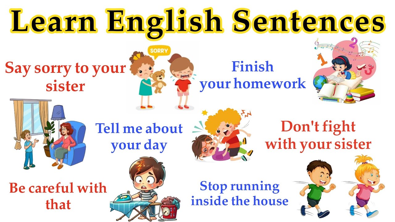 Learn English Sentences for Kids | Daily Use English | English speaking ...