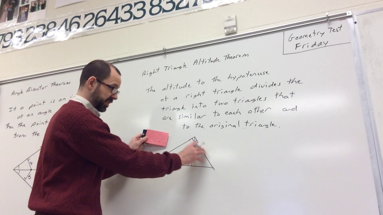 Geometry Angle Bisector Theorem - YouTube