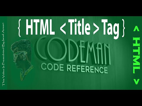 HTML [ Title ] Tag | How To Give A Title For The Document