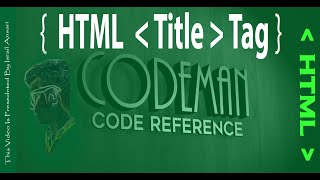 HTML [ Title ] Tag | How To Give A Title For The Document