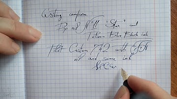Visual ordinary writing compare: Dip nib #11(Star) vs Pilot 742 FA vs Pilot Falcon