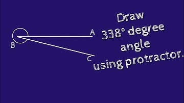 How to construct 338 degree angle using protractor. shsirclasses.