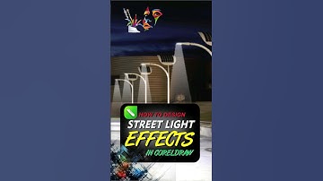 Lighting Effect  in CorelDraw l street lights effects l coreldraw Tutorial #graphics#shorts