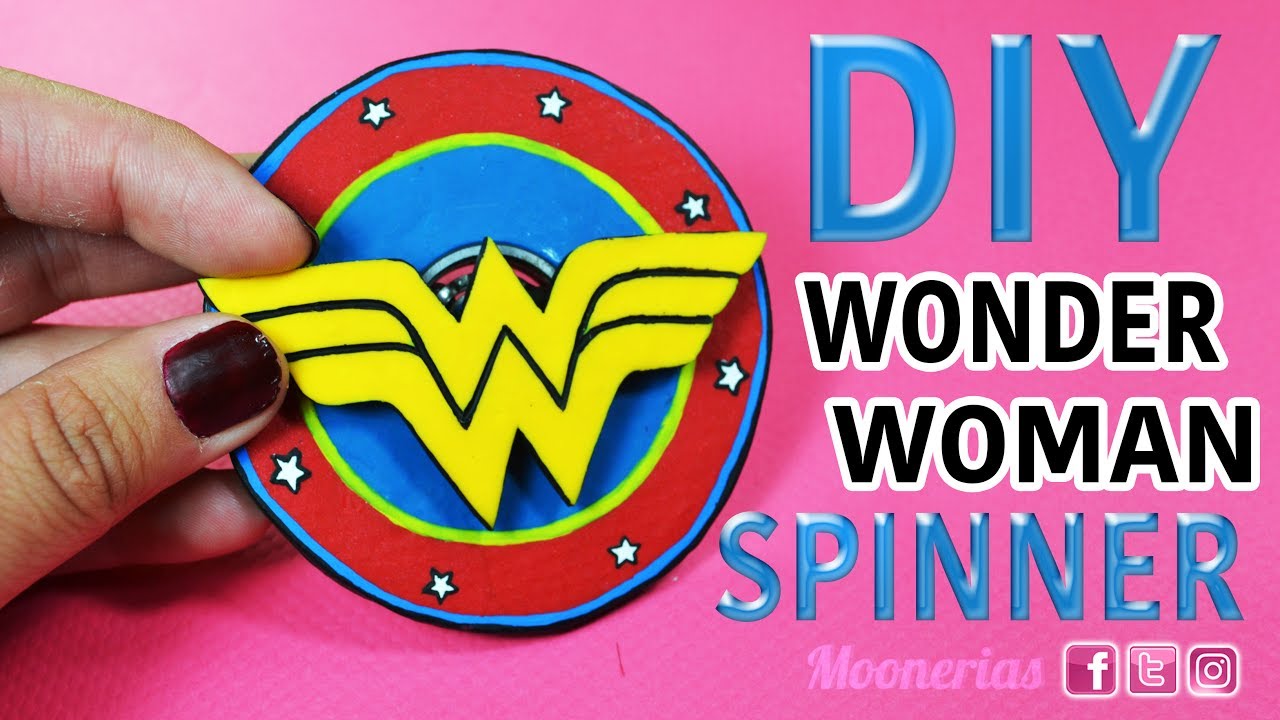 EASY DIY Wonder Woman Spinner/ Cómo hacer un Spinner de la mujer maravilla  FÁCIL - YouTube