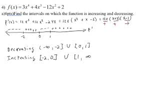 Math 5a Exam #3 problems 4,5 and 7 Profile