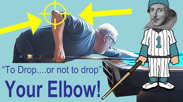 What does Elbow Drop mean for your pool stroke? Pocket billiards instruction.