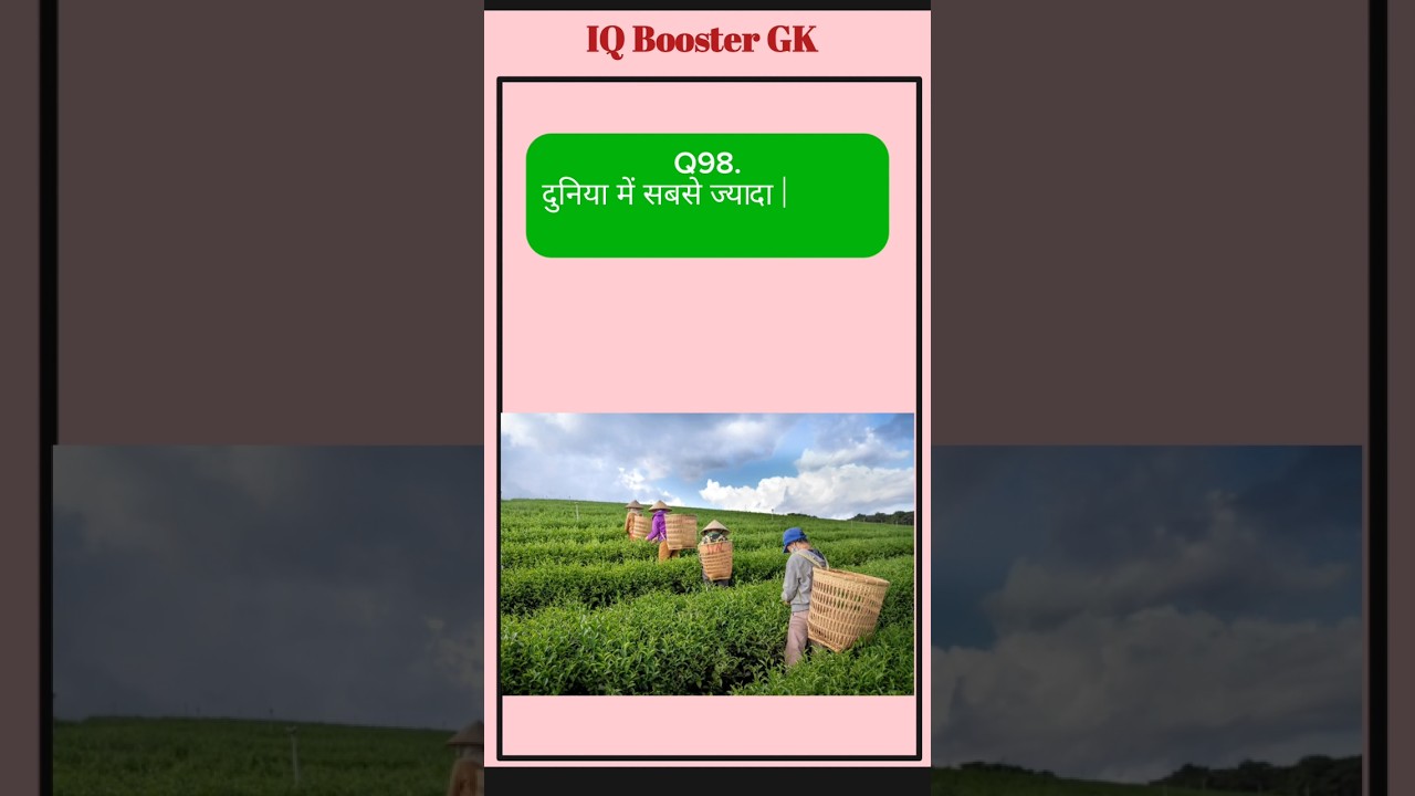 Which Country "PRODUCES" The Most "TEA"  In The World?GK