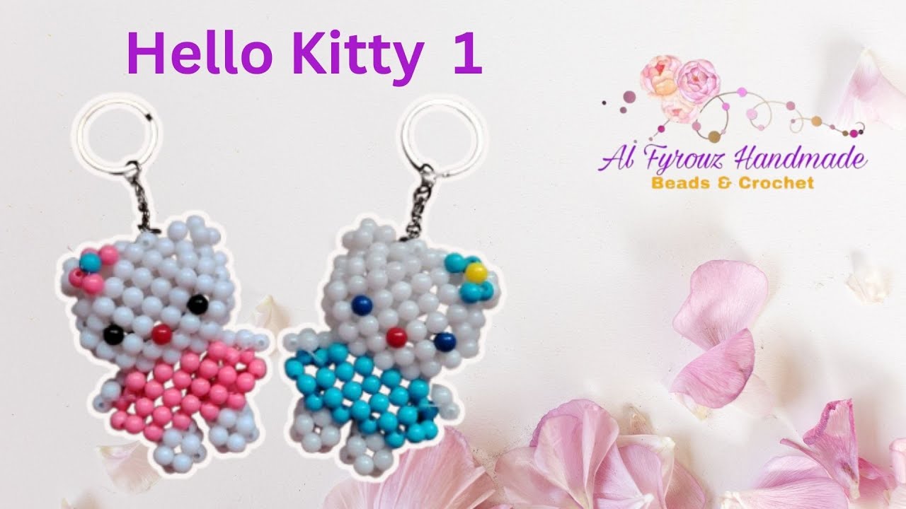 طريقة عمل هالو كيتي بالخرز || How to bead HELLO KITTY