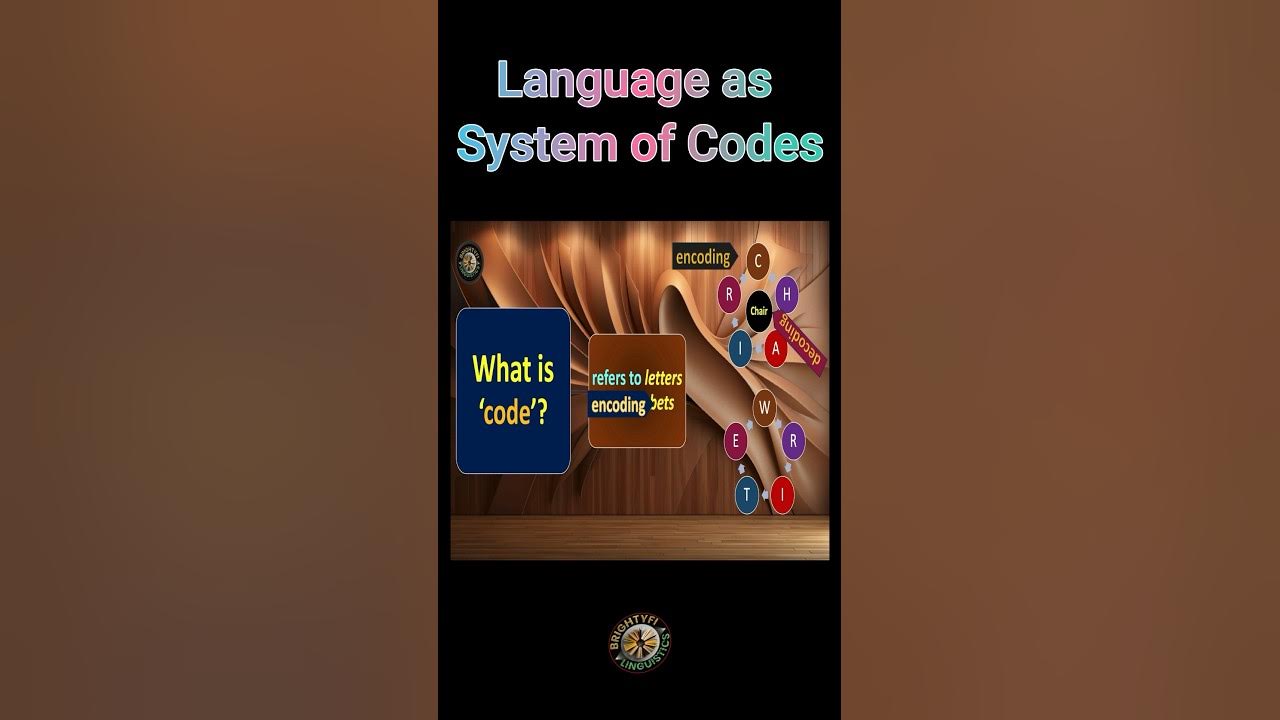 Language as System of Codes; Coding and Decoding Information - YouTube
