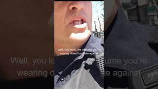 Arrested for filming on the sidewalk in London Ontario Canada  #police #charterrights #shorts #short