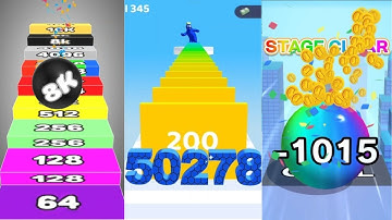 Number Ball 3D Merge Games Satisfying gameplay /Calculate Ball /2048 Challenge Merge Number Run Rush
