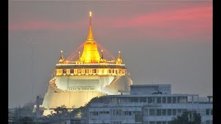 Wat Saket In Bangkok Temple Of The Golden Mount At Night