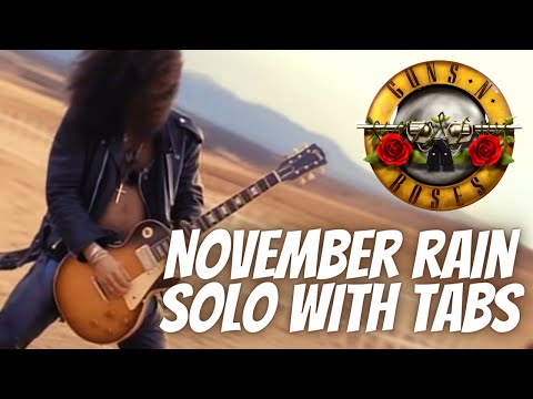 November Rain Guitar Solo Lesson With Tabs!