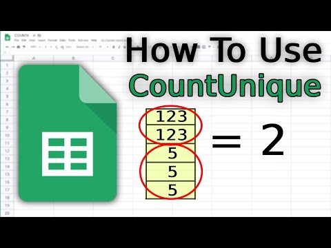 How to use COUNTUNIQUE in Excel, Google Sheets - Counting Unique Cells
