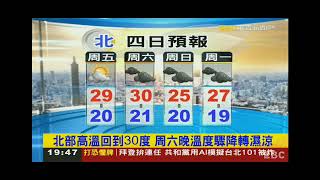 2023 0427 【1900東森晚間新聞】【氣象時間】