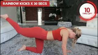 daisy keech QUARANTINE BUBBLE BUTT WORKOUT with timer and beeps