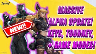 BIG MARVEL RIVALS ALPHA UPDATE | KEYS, TOURNAMENT, GAME MODES + MORE!