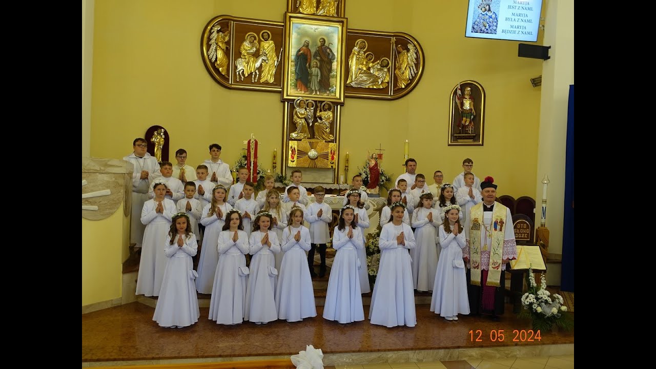 12.05.2024r.  PIERWSZA KOMUNIA ŚWIĘTA NA KALWARII W PRASZCE. Uroczystość.First communion.