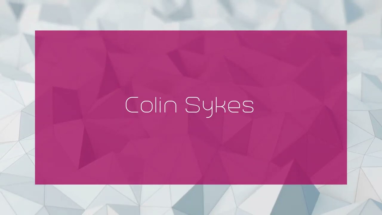 Colin Sykes - appearance