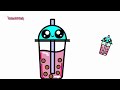 How to draw a Cute Boba Milk..