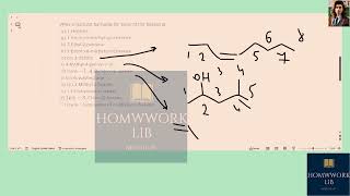 [Chemistry] Write structural formulas for each of the following: (a) 1-Heptene (g) 1-Bromo-3-methyl