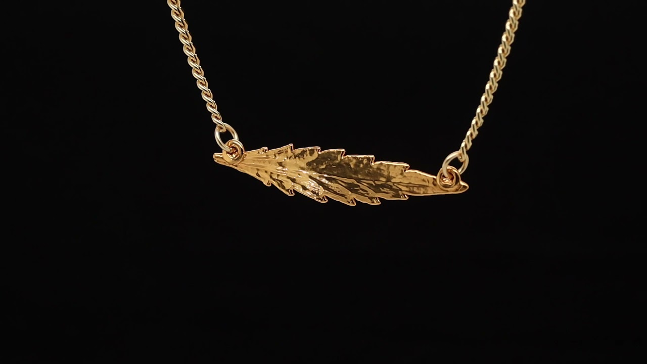 24k Cannabis Leaf Necklace