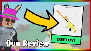 Scar Gun Review Is This The Best Gun Big Paintball Roblox Youtube - roblox scar gun