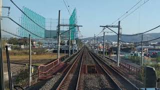 郡山→奈良 21.11.23 大和路線(快速) JR西日本221系 八条新駅建設(奈良-郡山間) 4k前面展望