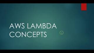 aws lambda concepts