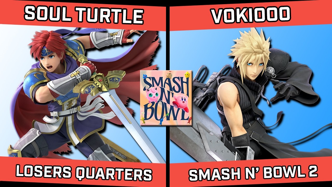 Soul Turtle (Roy) vs VokiOOO (Hero/Joker/Cloud) - Smash n' Bowl 2
