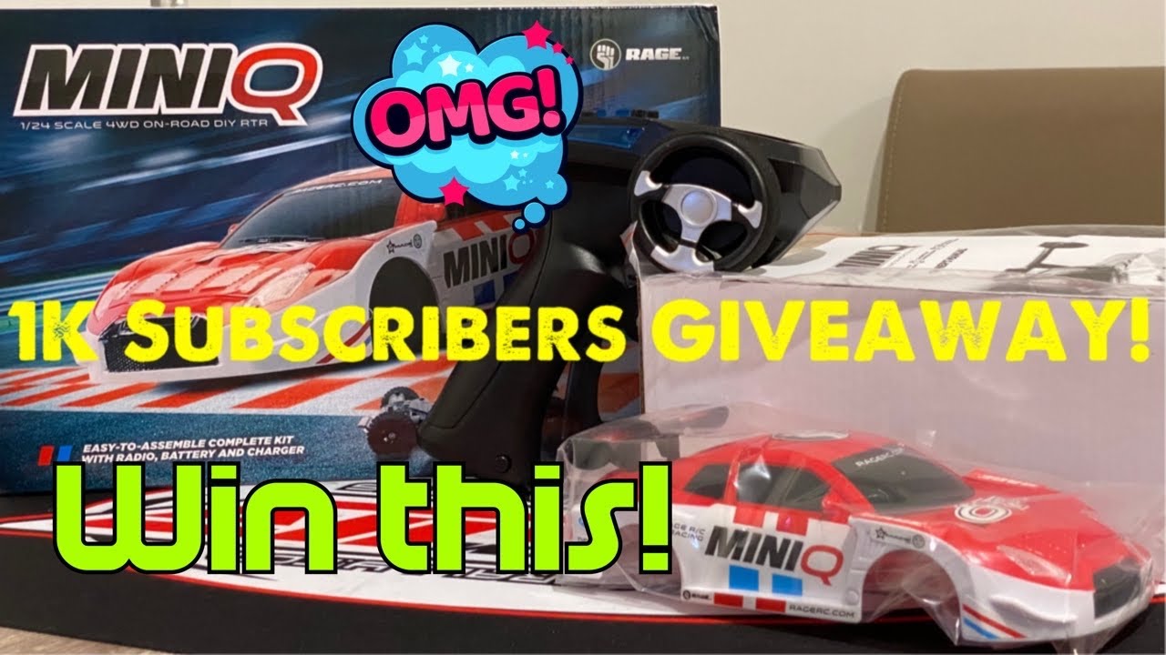 1000 Subscribers GIVEAWAY video! Rage RC Mini-Q!