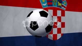 Soccer Ball Rotates On Animated Croatia Flag - Video Background screenshot 2
