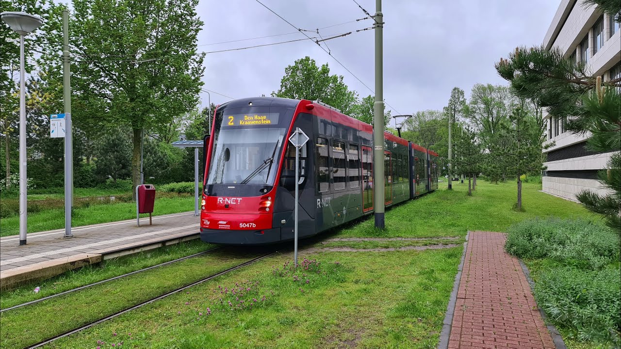 Berg Vesuvius Portugees Zeebrasem HTM R-NET tramlijn 2 Leidschendam Leidsenhage - Den Haag Kraayenstein |  Siemens Avenio 5047 | 2021 - YouTube