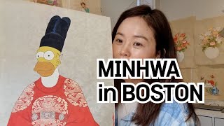 Minhwa/ 나의 민화작품(?)을 소개합니다/ 그리고 알고보면 쉬운 배접 방법...친절하게 자세하게...국제가족 보스턴 브이로그