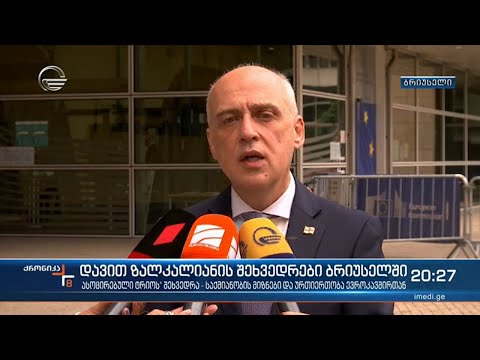 დავით ზალკალიანის შეხვედრები ბრიუსელში
