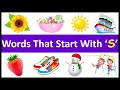 Words that start with s words that start with letter s for toddlers kids learnings s words