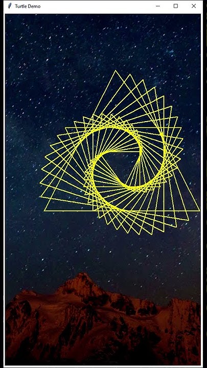 Python Turtle Graphics Starry Night #youtubeshorts #python# ...