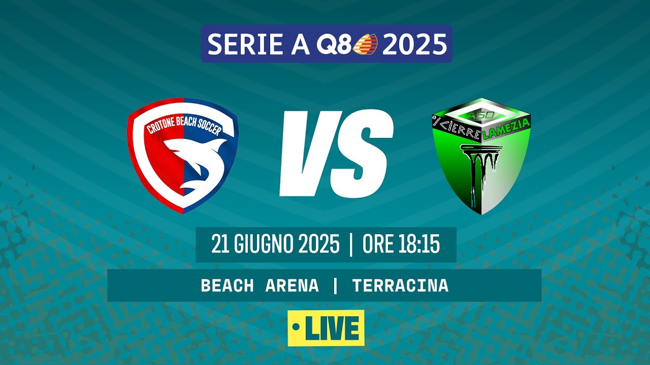 Beach Soccer 2025, Serie A Q8 I SAKRO CROTONE BS VS ICIERRE LAMEZIA BS | Poule Promozione