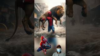 superheroes save a lion from flood part 1💥Avengers vs DC-All Marvel Characters #avenger #dc #marvel