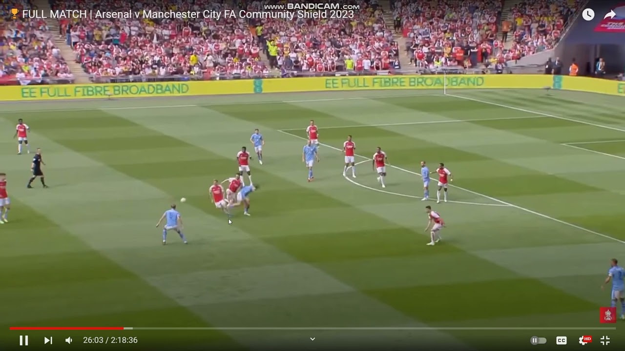 ARSENAL DECLAN RICE BIG TACKLE on JACK GREALISH