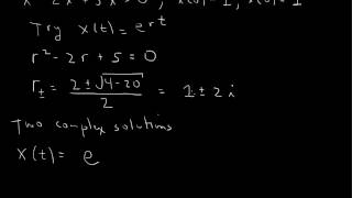 Homogeneous, second-order, constant-coefficient ode with complex roots