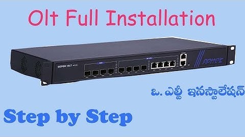 Olt Installation Through Ems Software