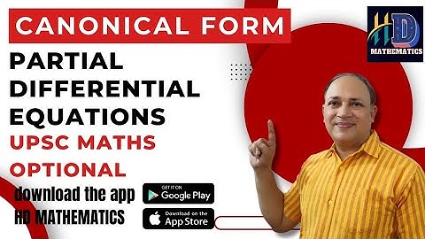 canonical form partial differential equations//canonical form (normal form )pde//upsc maths optional